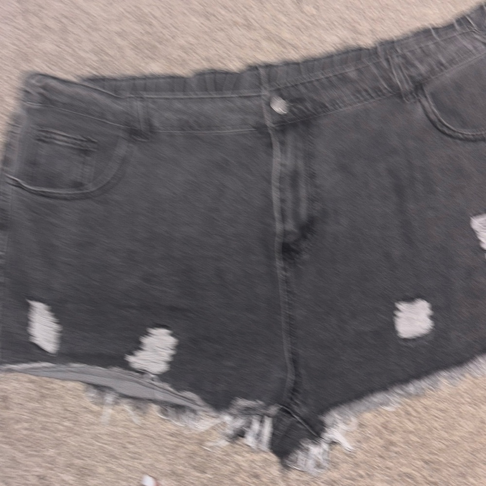 SHEIN black jean shorts